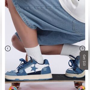 NIB Aelfric Eden Starry Climb Stars Casual All-Match Denim Skate Shoes SZ 42